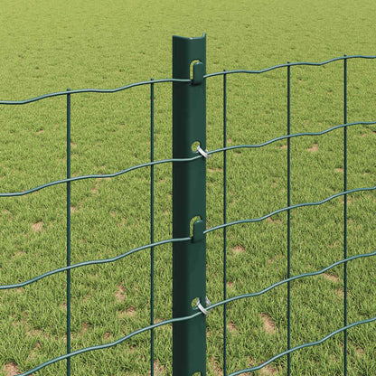 Zaunpfosten 22 pcs Grün 160 cm Stahl