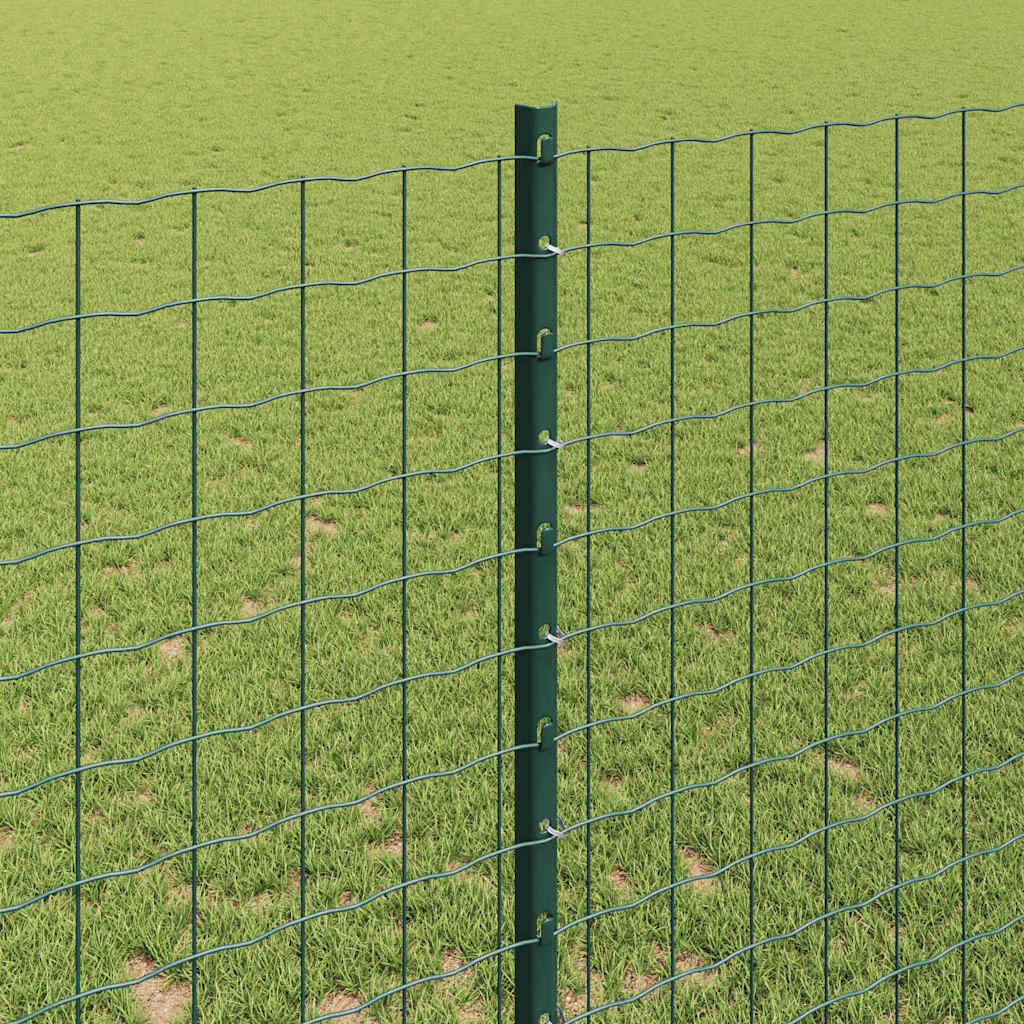 Zaunpfosten 44 pcs Grün 180 cm Stahl