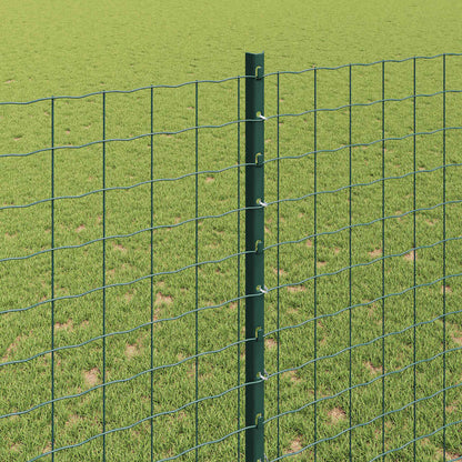 Zaunpfosten 44 pcs Grün 200 cm Stahl