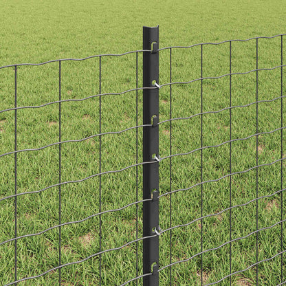 Zaunpfosten 22 pcs Grau 100 cm Stahl