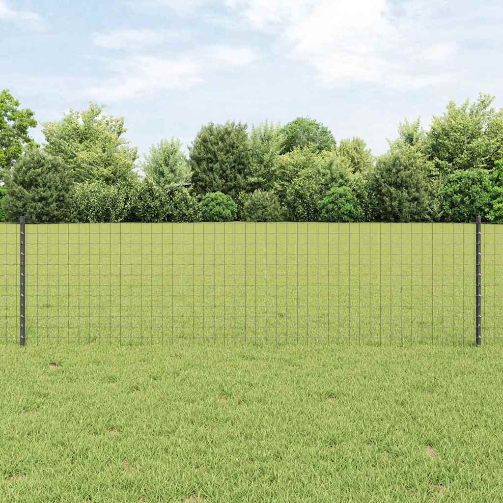 Zaunpfosten 22 pcs Grau Stahl
