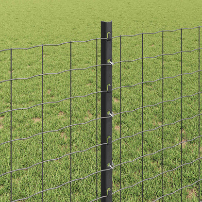 Zaunpfosten 22 pcs Grau 120 cm Stahl