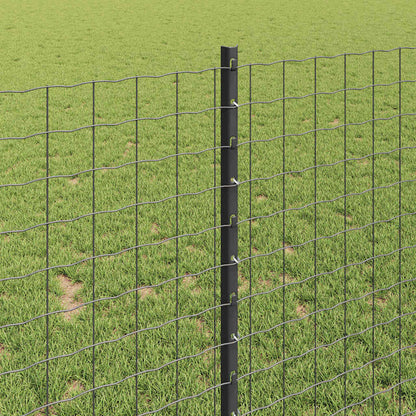 Zaunpfosten 88 pcs Grau 140 cm Stahl