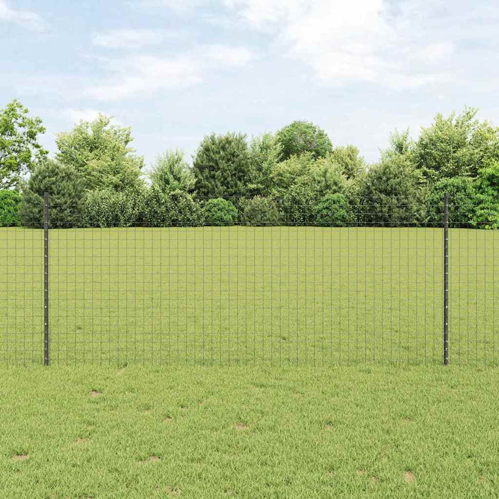 Zaunpfosten Silber 44 pcs Grau Stahl