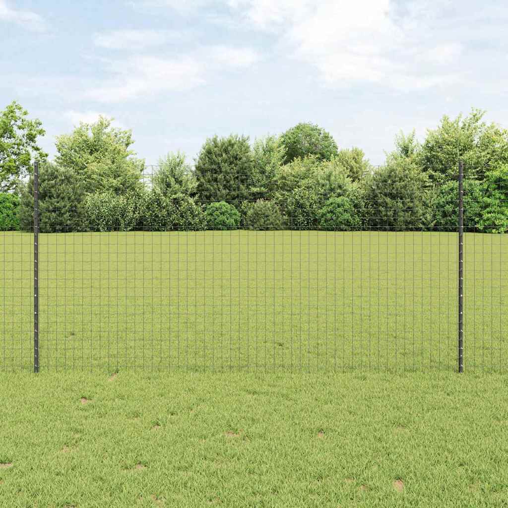 Zaunpfosten Silber 44 pcs Grau Metall