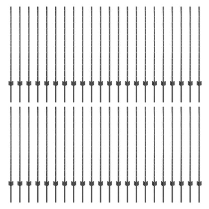 Zaunpfosten Other 44 pcs Grau Pulverbeschichteter Stahl
