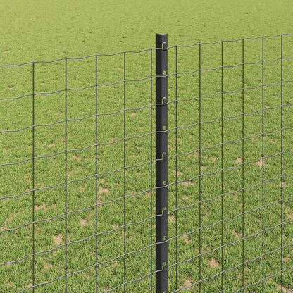 Zaunpfosten 44 pcs Grau 200 cm Stahl