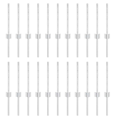 Zaunpfosten 22 pcs Silber Verzinkter Stahl