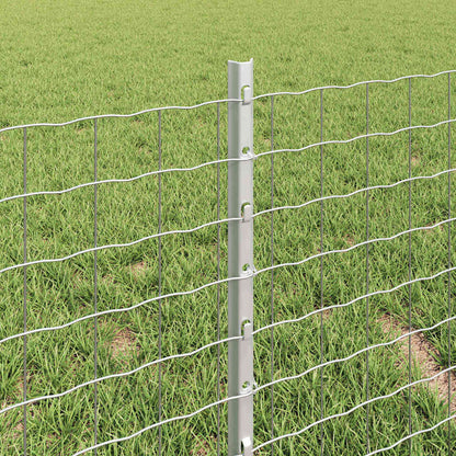 Zaunpfosten 44 pcs Silber 80 cm Stahl