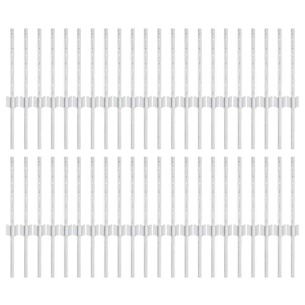 Zaunpfosten 44 pcs Silber Verzinkter Stahl