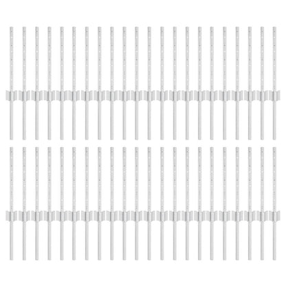 Zaunpfosten 44 pcs Silber Verzinkter Stahl