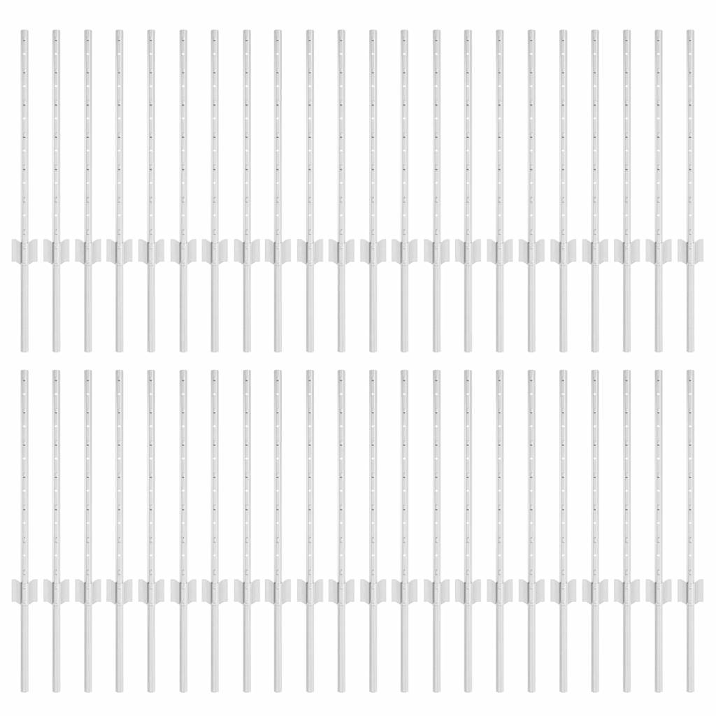 Zaunpfosten 44 pcs Silber Verzinkter Stahl
