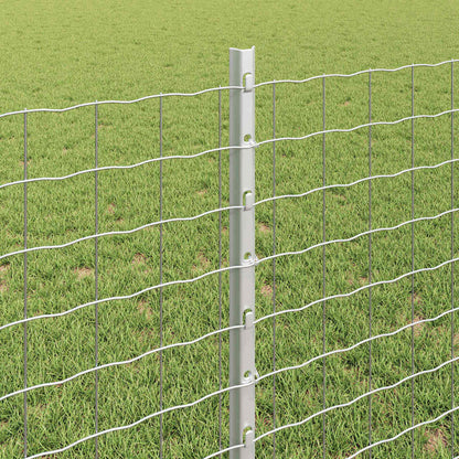 Zaunpfosten 22 pcs Silber 120 cm Stahl