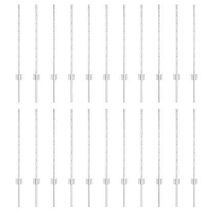 Stahlzaunpfosten 22 pcs Silber Verzinkter Stahl