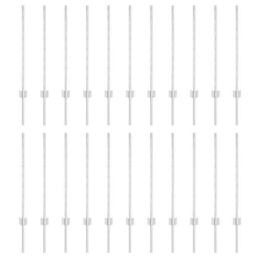 Stahlzaunpfosten 22 pcs Silber Verzinkter Stahl