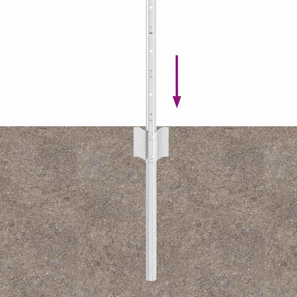 Grün Zaunpfosten 44 pcs Silber Verzinkter Stahl