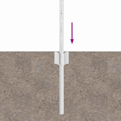 Grün Zaunpfosten 44 pcs Silber Verzinkter Stahl
