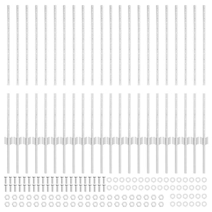 Zaunpfosten 44 pcs Silber Feuerverzinkter Stahl