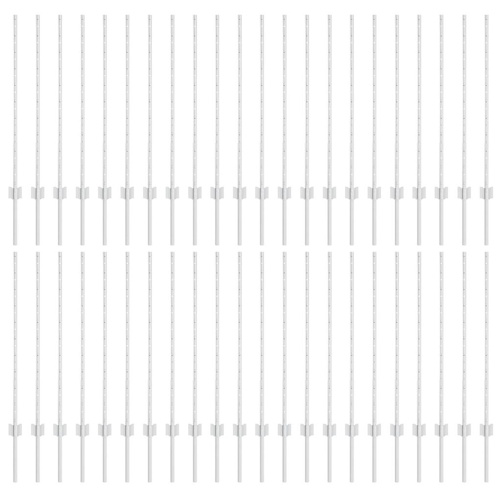 Zaunpfosten 44 pcs Silber Verzinkter Stahl