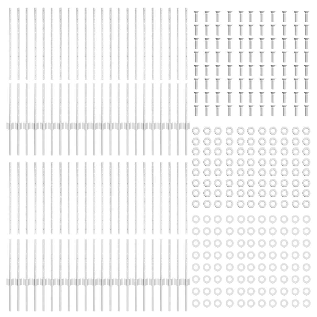 Zaunpfosten 44 pcs Silber Verzinkter Stahl