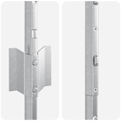 Zaunpfosten 44 pcs Silber Verzinkter Stahl