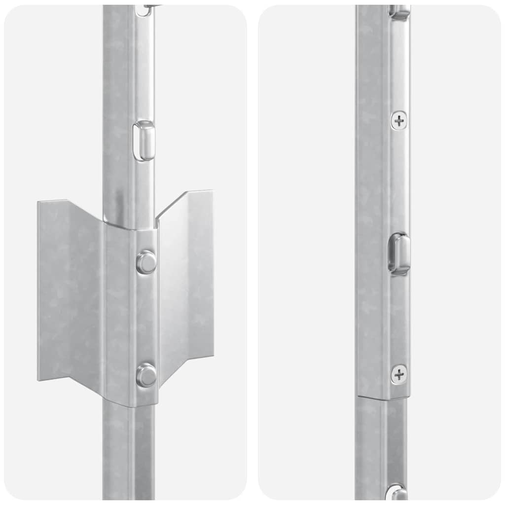 Zaunpfosten Silber 44 pcs Silber Verzinkter Stahl