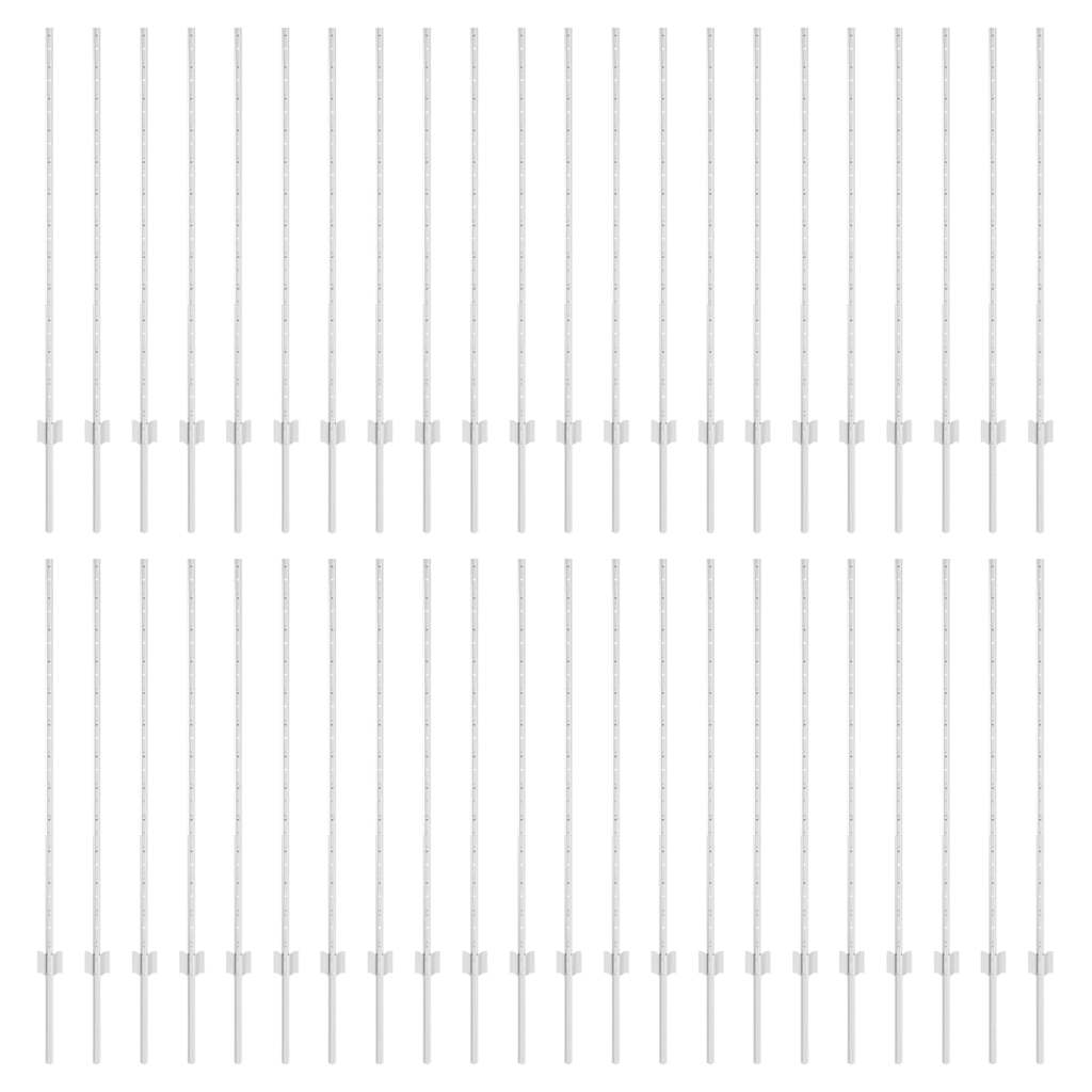 Zaunpfosten Silber 44 pcs Silber Verzinkter Stahl