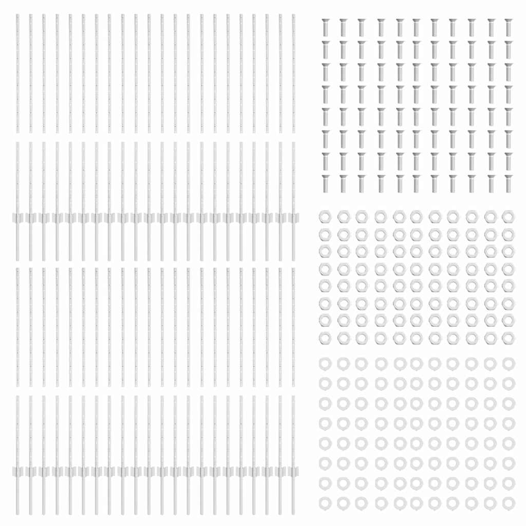 Zaunpfosten 88 pcs Silber 160 cm Stahl