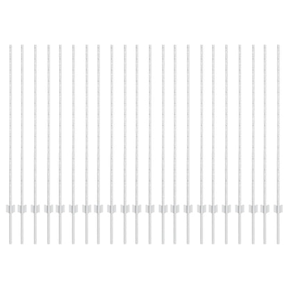 Zaunpfosten 44 pcs Silber Verzinkter Stahl