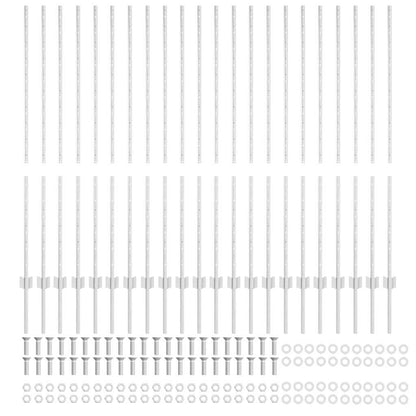 Zaunpfosten 44 pcs Silber Verzinkter Stahl
