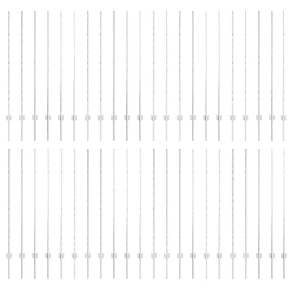 Zaunpfosten 44 pcs Silber Stahl