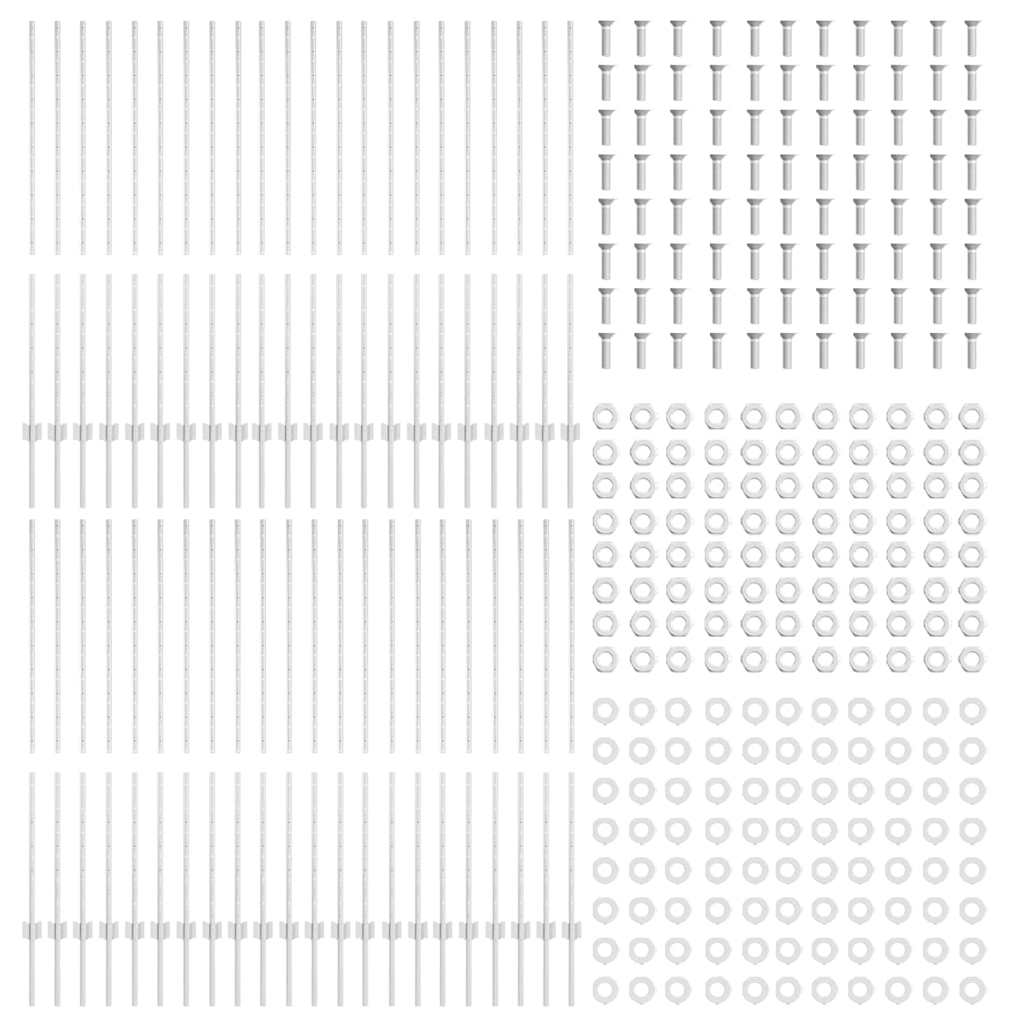 Zaunpfosten 88 pcs Silber 180 cm Stahl
