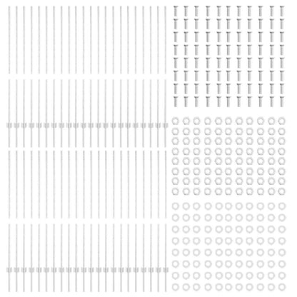 Zaunpfosten 88 pcs Silber 180 cm Stahl