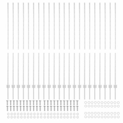 Zaunpfosten 44 pcs Silber Verzinkter Stahl