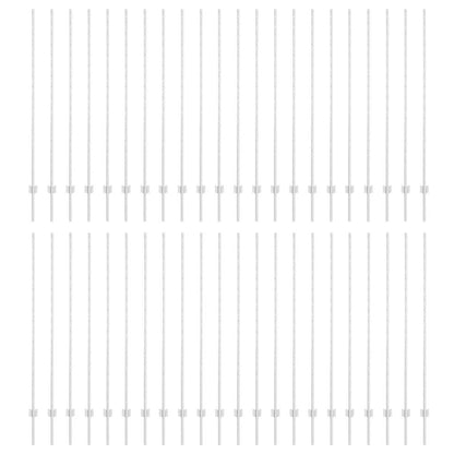 Grün Zaunpfosten 44 pcs Silber Verzinkter Stahl