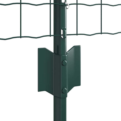 Zaun mit Pfosten Grün 0,4 x 10 m Stahl