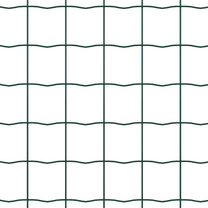 Zaun mit Pfosten Grün 1.2 x 10 m Stahl