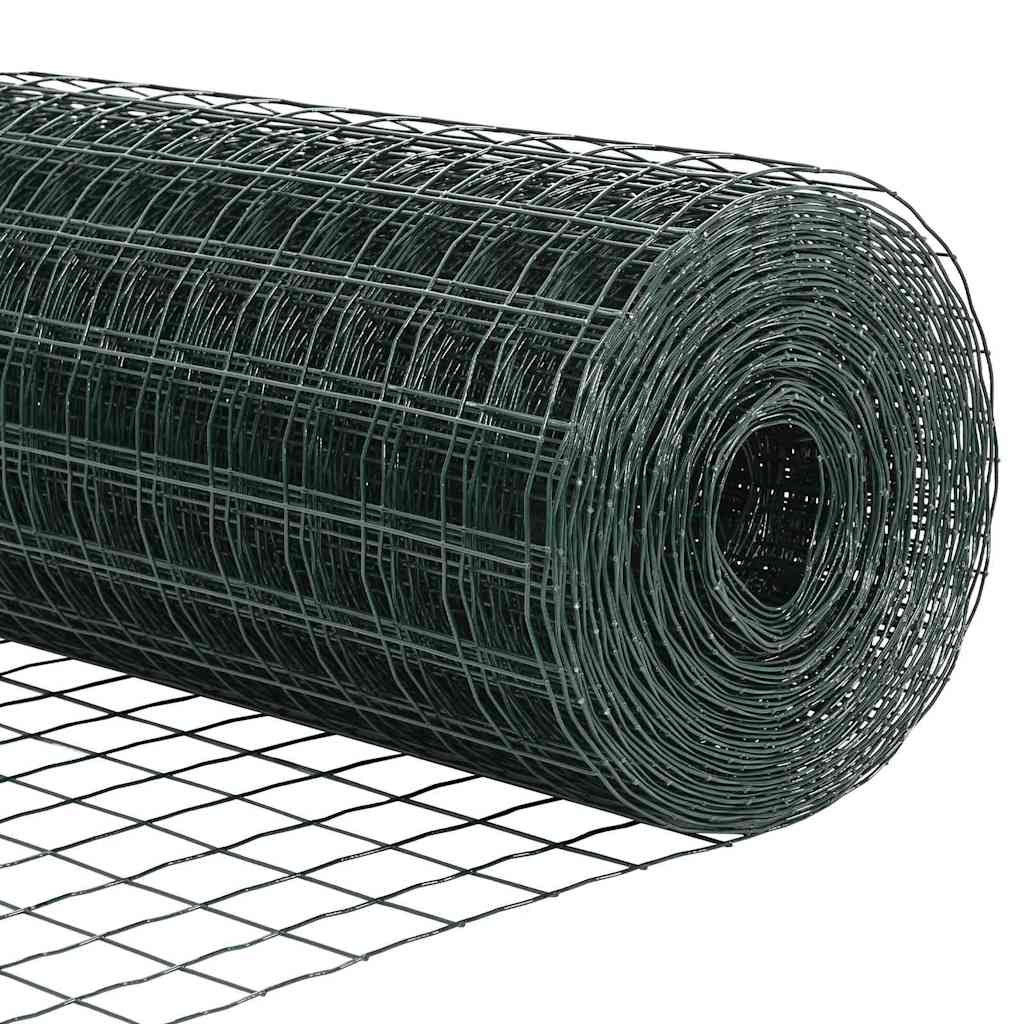 Zaun mit Pfosten Grün 1.2 x 10 m Stahl