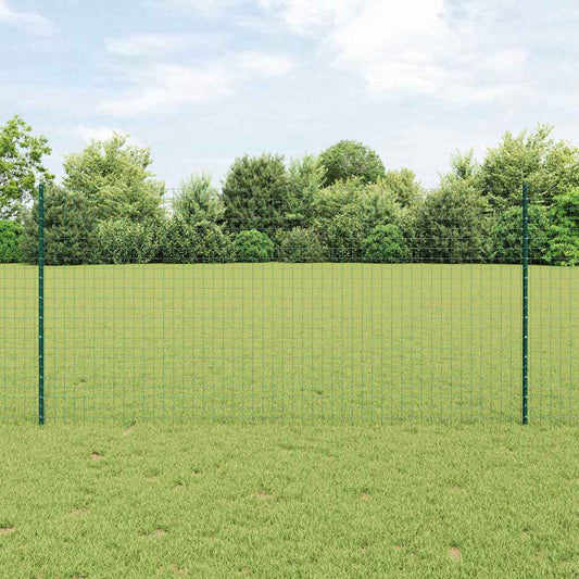 Zaun mit Pfosten Grün 1.2 x 10 m Stahl
