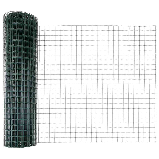Zaun mit Pfosten Grün 1.2 x 10 m Stahl