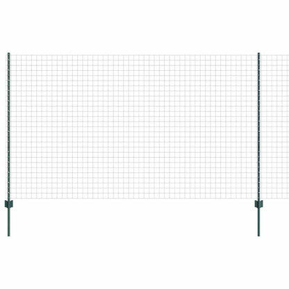 Zaun mit Pfosten Grün 1.4 x 10 m Stahl