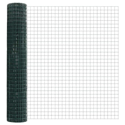 Zaun mit Pfosten Grün 1.5 x 10 m Stahl