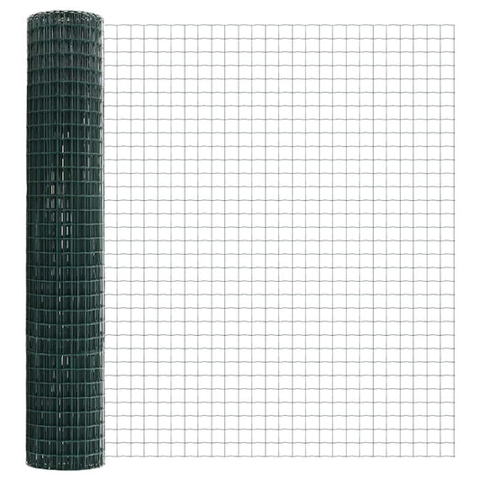 Zaun mit Pfosten Grün 1.6 x 10 m Stahl