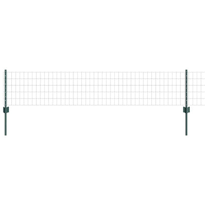 Zaun mit Pfosten Grün 0,4 x 10 m Stahl