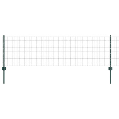 Zaun mit Pfosten Grün 0,6 x 10 m Stahl