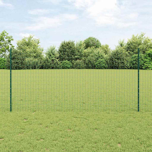 Zaun mit Pfosten Grün 1.2 x 10 m Stahl