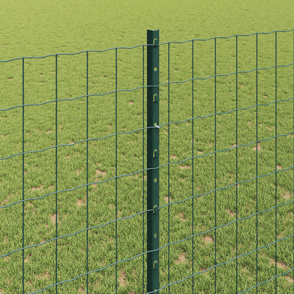 Zaun mit Pfosten Grün 1,4 x 10 m Stahl