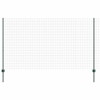 Zaun mit Pfosten Grün 1,4 x 10 m Stahl