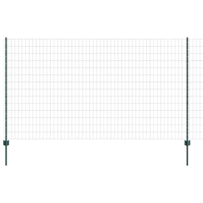 Zaun mit Pfosten Grün 1.4 x 10 m Stahl