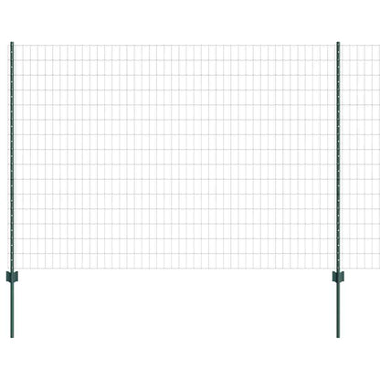 Zaun mit Pfosten Grün 1.6 x 10 m Stahl
